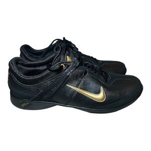 black and gold gym shoes